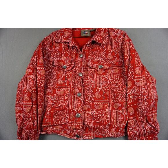Red Paisley Women's Jacket - Picture 1 of 8
